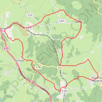 Itinéraire La tour de Ruynes, distance, dénivelé, altitude, carte, profil, trace GPS