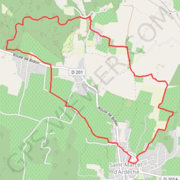 Itinéraire Saint-Marcel, distance, dénivelé, altitude, carte, profil, trace GPS