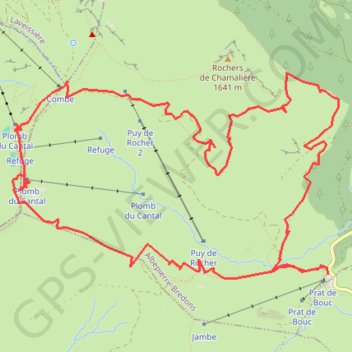 Itinéraire Plomb du Cantal, distance, dénivelé, altitude, carte, profil, trace GPS