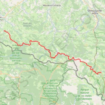 Itinéraire GR10 De Estérençuby à Borce (Pyrénées-Atlantiques), distance, dénivelé, altitude, carte, profil, trace GPS