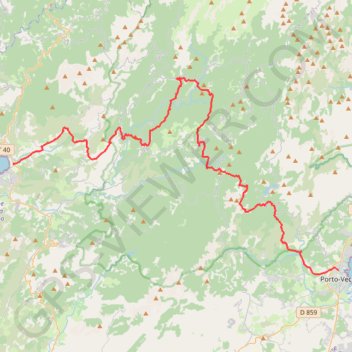 Itinéraire PHX4V, distance, dénivelé, altitude, carte, profil, trace GPS