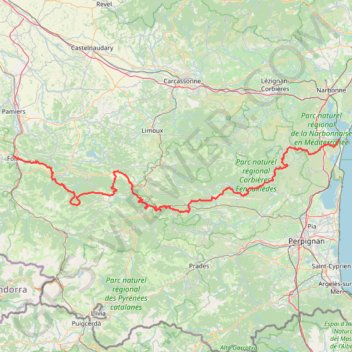 Itinéraire Sentier Cathare, distance, dénivelé, altitude, carte, profil, trace GPS