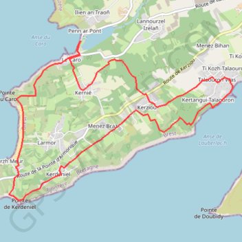 Itinéraire PteArmorique, distance, dénivelé, altitude, carte, profil, trace GPS
