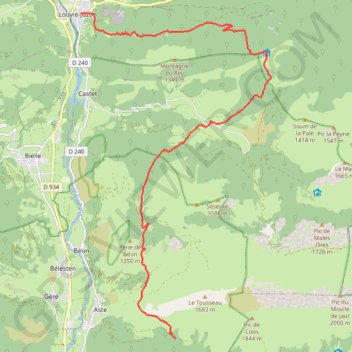 Itinéraire Fichier GPX TVO Etape 4, distance, dénivelé, altitude, carte, profil, trace GPS