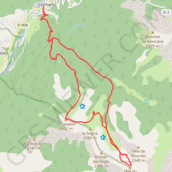 Itinéraire Tête du Lançonet, distance, dénivelé, altitude, carte, profil, trace GPS