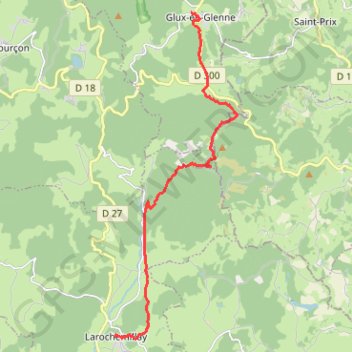 Itinéraire Parc du Morvan - J5, distance, dénivelé, altitude, carte, profil, trace GPS
