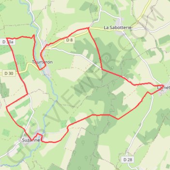 Itinéraire Les Vergers du Tourteronnais, distance, dénivelé, altitude, carte, profil, trace GPS