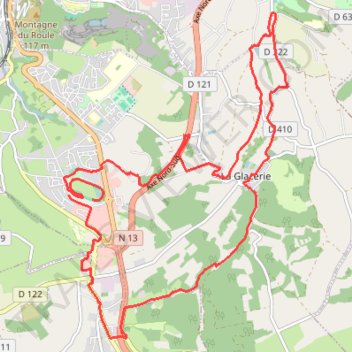 Itinéraire 1 - R4C_2026_VTT 17km, distance, dénivelé, altitude, carte, profil, trace GPS