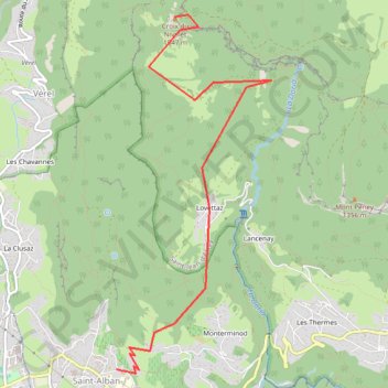 Itinéraire Croix du Nivolet, distance, dénivelé, altitude, carte, profil, trace GPS