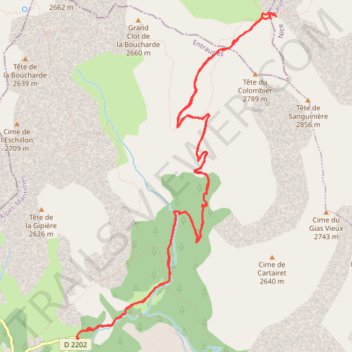 Itinéraire 2025 09 15 - cols de sanguiniere et braïssa pix, distance, dénivelé, altitude, carte, profil, trace GPS