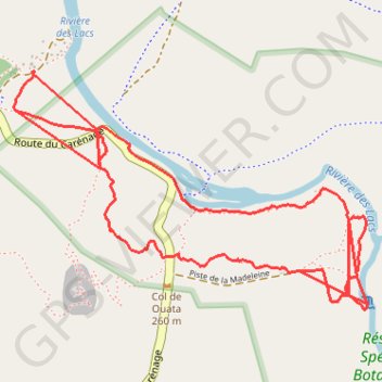 Itinéraire PR SUD - Sentier des Agathis, distance, dénivelé, altitude, carte, profil, trace GPS