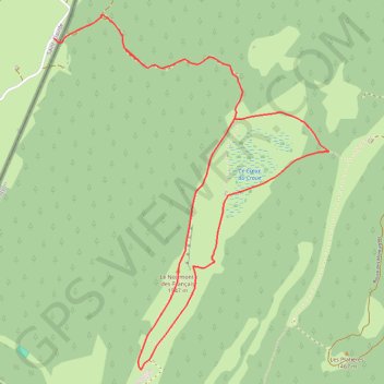 Itinéraire Le Creux du Croue - Les Rousses, distance, dénivelé, altitude, carte, profil, trace GPS