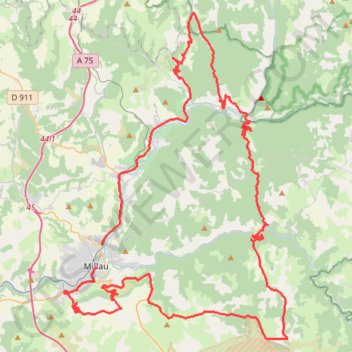 Itinéraire Les trois causses, distance, dénivelé, altitude, carte, profil, trace GPS