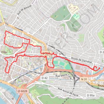 Itinéraire Rouen ESaint, distance, dénivelé, altitude, carte, profil, trace GPS