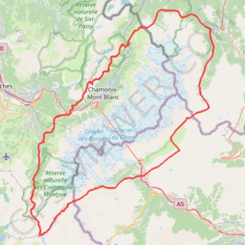 Itinéraire TMB complet sans variante, distance, dénivelé, altitude, carte, profil, trace GPS