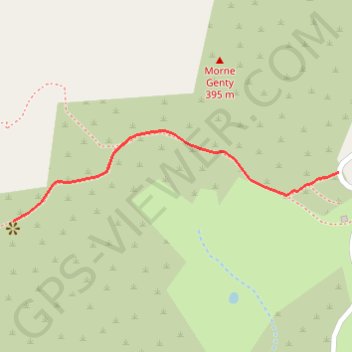 Itinéraire Morne Genty, distance, dénivelé, altitude, carte, profil, trace GPS