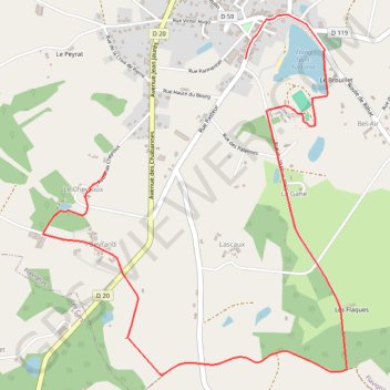 Itinéraire Circuit des fontaines et des étangs, distance, dénivelé, altitude, carte, profil, trace GPS