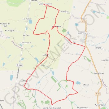 Itinéraire Sempesserre, distance, dénivelé, altitude, carte, profil, trace GPS