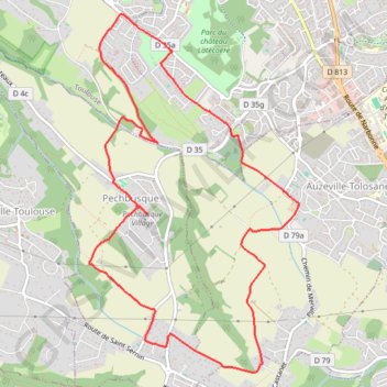 Itinéraire De Pechbusque à Auzeville-Tolosane, distance, dénivelé, altitude, carte, profil, trace GPS
