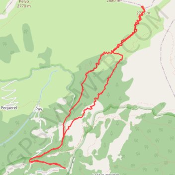 Itinéraire Roc Ciardonet, distance, dénivelé, altitude, carte, profil, trace GPS