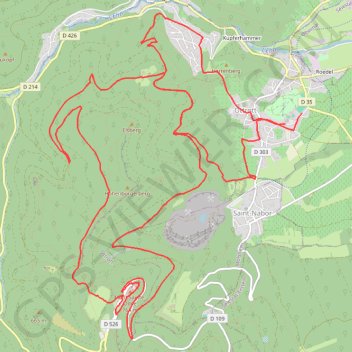 Itinéraire Course des Chateaux d'Ottrott - Trail du Mont Ste Odile, distance, dénivelé, altitude, carte, profil, trace GPS