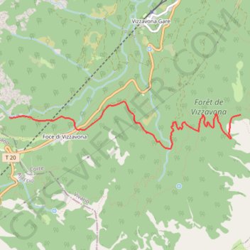 Itinéraire De la cascade des Anglais à Bocca Palmente par Foce di Vizzavona, distance, dénivelé, altitude, carte, profil, trace GPS