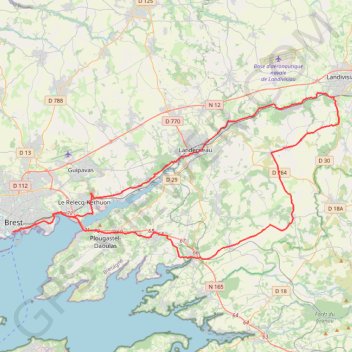 Itinéraire TY ZEF 90 KMS TERRE-TERRE, distance, dénivelé, altitude, carte, profil, trace GPS
