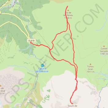 Itinéraire Soum de Marianette, distance, dénivelé, altitude, carte, profil, trace GPS