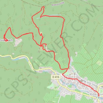 Itinéraire Les 3 châteaux de Ribeauvillé, distance, dénivelé, altitude, carte, profil, trace GPS