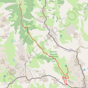 Itinéraire Raid Queyras J4 - Couloir d'anthologie, distance, dénivelé, altitude, carte, profil, trace GPS