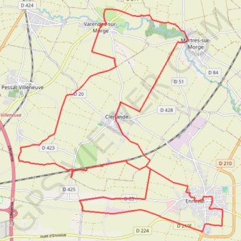 Itinéraire Autour d'Ennezat, distance, dénivelé, altitude, carte, profil, trace GPS