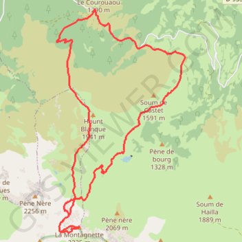 Itinéraire La Montagnette - Campan, distance, dénivelé, altitude, carte, profil, trace GPS