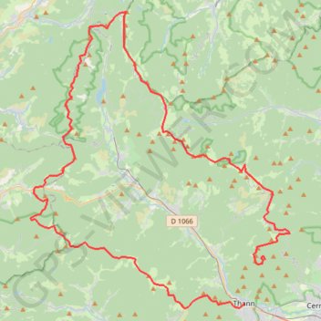 Itinéraire Tour vallée de la thur, distance, dénivelé, altitude, carte, profil, trace GPS