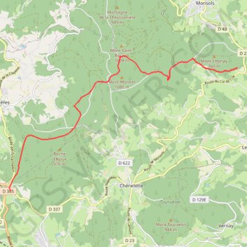 Itinéraire trace, distance, dénivelé, altitude, carte, profil, trace GPS
