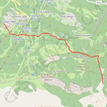 Itinéraire La Pousterle, distance, dénivelé, altitude, carte, profil, trace GPS