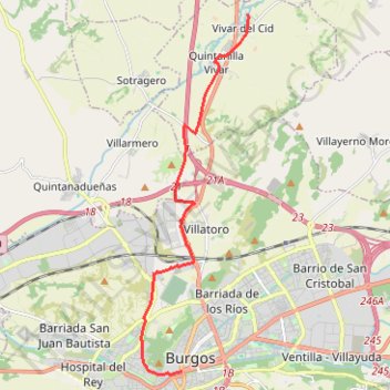 Itinéraire CID-0, distance, dénivelé, altitude, carte, profil, trace GPS
