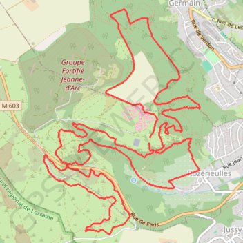 Itinéraire Crapauds - Rozérieulles, distance, dénivelé, altitude, carte, profil, trace GPS
