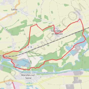 Itinéraire Contrefort de la Seine, distance, dénivelé, altitude, carte, profil, trace GPS