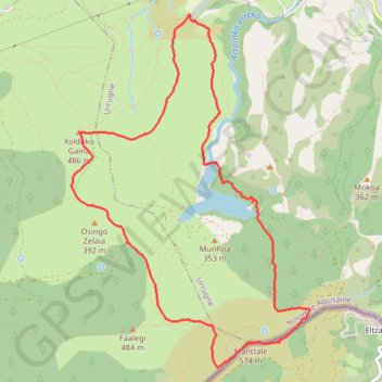 Itinéraire Secteur IBARDIN, distance, dénivelé, altitude, carte, profil, trace GPS