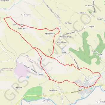 Itinéraire Les Terres Blanches, distance, dénivelé, altitude, carte, profil, trace GPS