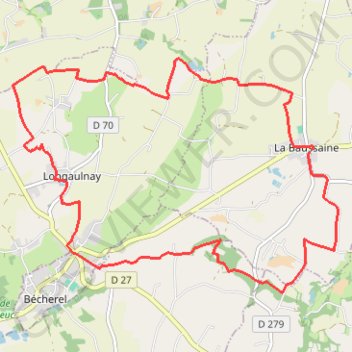 Itinéraire La Baussaine, distance, dénivelé, altitude, carte, profil, trace GPS