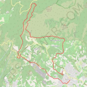 Itinéraire Trail en boucle depuis Bédouin, distance, dénivelé, altitude, carte, profil, trace GPS