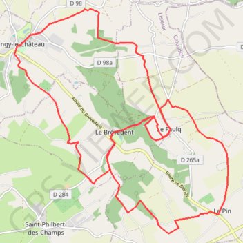 Itinéraire le Faulq + Blangy-le-chateau, distance, dénivelé, altitude, carte, profil, trace GPS