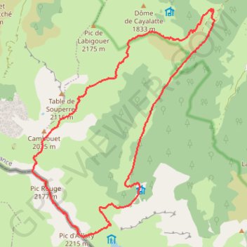 Itinéraire Crête Pic Rouge-Aillary en circuit depuis piste de Bélonce, distance, dénivelé, altitude, carte, profil, trace GPS