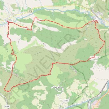 Itinéraire Circuit des plâtriers - Rouvenac, distance, dénivelé, altitude, carte, profil, trace GPS