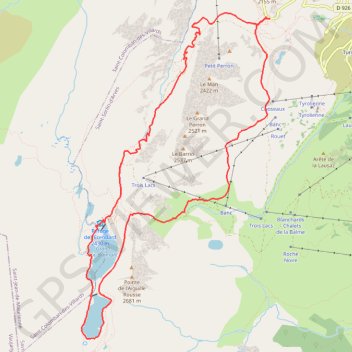Itinéraire Col N des Lacs, distance, dénivelé, altitude, carte, profil, trace GPS