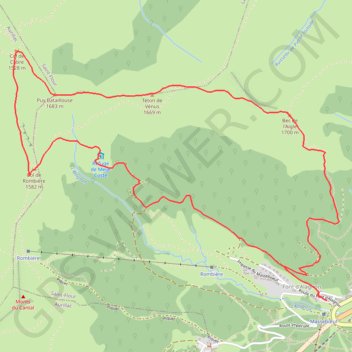 Itinéraire Rocher du Bec de l'Aigle, Téton de Vénus et Puy Bataillouse en boucle, distance, dénivelé, altitude, carte, profil, trace GPS