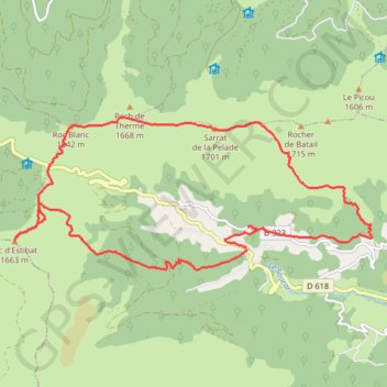 Itinéraire Boucle autour du col de port, distance, dénivelé, altitude, carte, profil, trace GPS