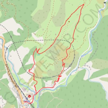 Itinéraire Tende - Boucle de Cagnourine, distance, dénivelé, altitude, carte, profil, trace GPS