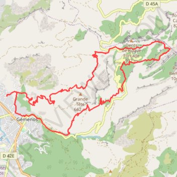 Itinéraire Gemenos La Grande Baume, distance, dénivelé, altitude, carte, profil, trace GPS